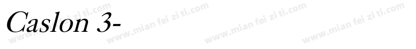 Caslon 3字体转换